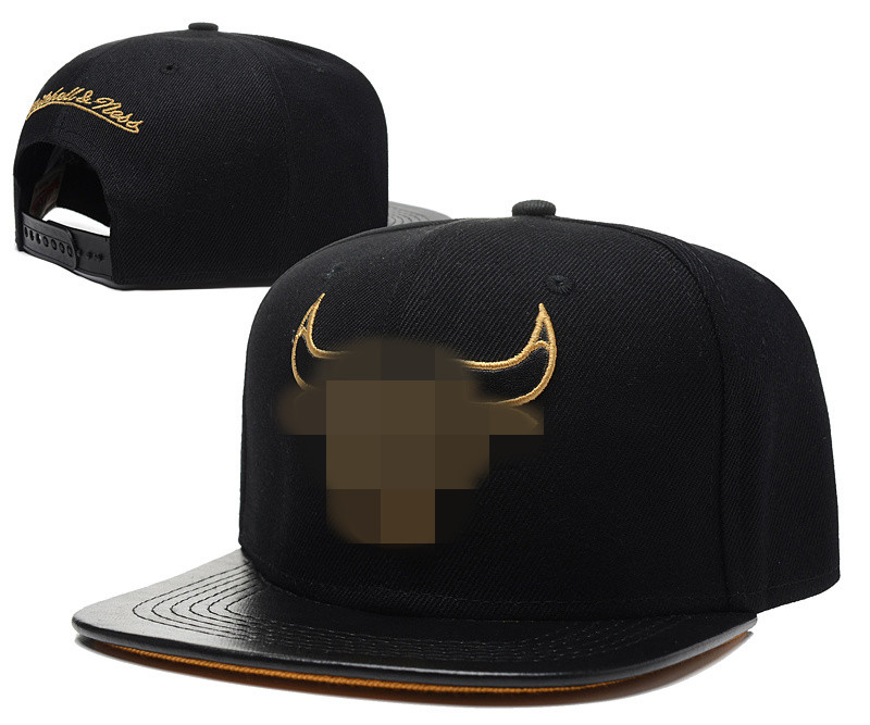 

brand basketball Snapback Leather Black Color Cap Football Baseball Team Hats Mix Match Order All Caps Top Quality Hat, Blue;gray