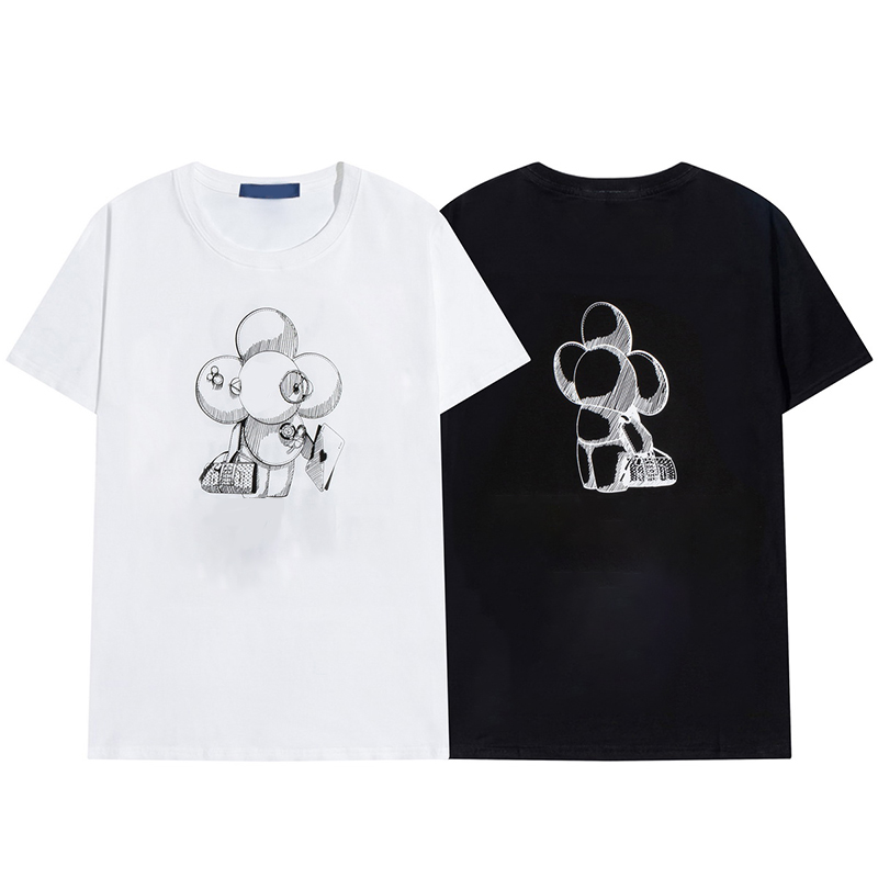 

21ss Mens T Shirt Hip Hop Men High Quality Tees Women Summer Shirts Short Sleeve Tee Size M-3XL, White;black