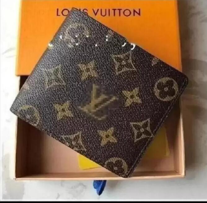 

988 GGLVLouisVittonYSLVUTTON Bag Paris plaid style Mens Wallet Credit Card Holder Purse Men Wallets Designer billfold with serial number 11