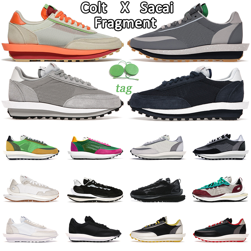 

2022 Sacai Running Shoes VaporWaffle LDWaffle Men Women Fragment Light Smoke Grey Clot Nylon Dark Iris Sesame Varsity Blue Mens Tainers Sports Sneakers, Vaporwaffle 36-45 triple black