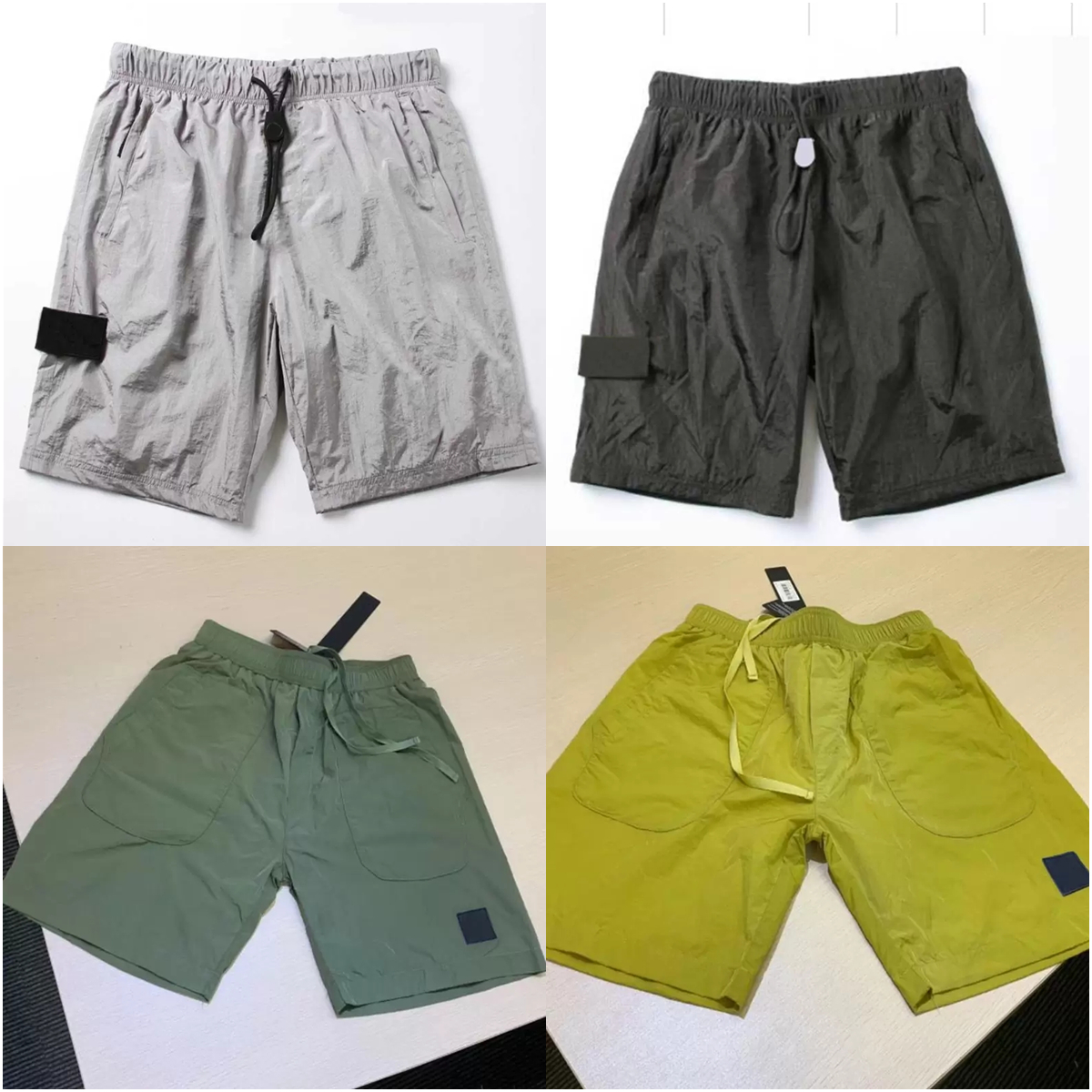 

Beach 2021 Summer Shorts Mens Short Pants Fashion Running Loose Quick Dry Washing Process of Pure Fabric Trendy Casual Hip-hop Ins, Gray1