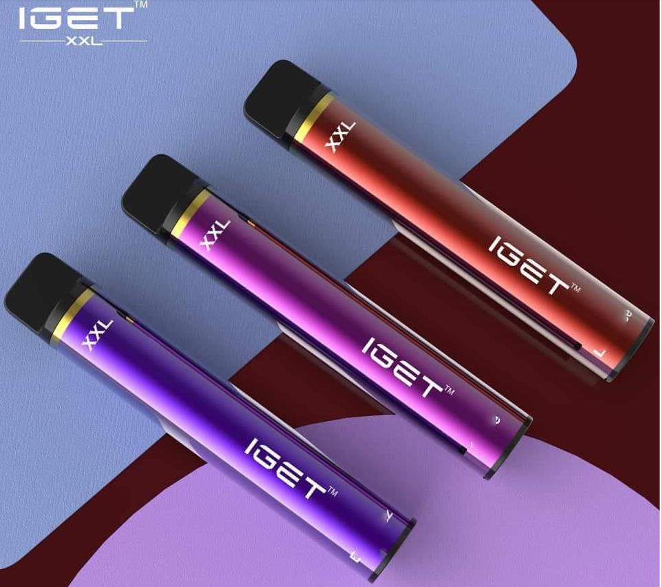 

Iget XXL 1800 Puffs Disposable Pod Cigarettes Device Kit 950mAh Battery 2.4ml Prefilled Cartridge Vape Pen Authentic VS Air bar lux max