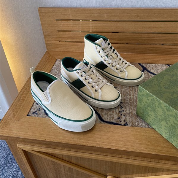 

Italy Luxury Designers Sneakers Houndstooth Women Shoes Beige Jacquard Denim Low-top/High-top/Slip-On Tennis 1977 Sneaker, Color 03 = lace-up + high-top