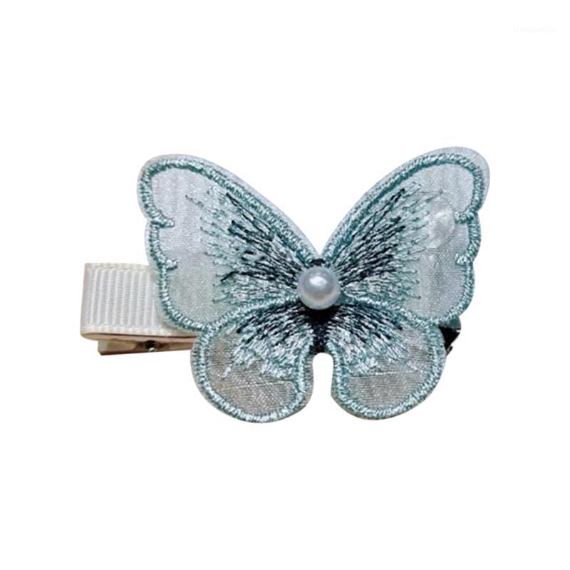 

Yarn Fashion Elegant Three-dimensional Net Cute Pearl Bow Hairpin Korean Butterfly Girl Hair Clips & Barrettes, Golden;silver
