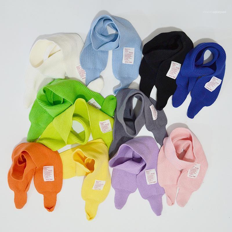 

Scarves 2021 Fashion Lovely Kids Boys Girls Autumn Winter Spring Scarf Baby Warm Neck Warmer Knitting Candy Color Neck1