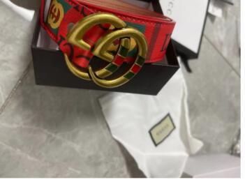 

2021 designer belt Big buckle genuine leather belts box men women high quality mens AA GGLVLouisVittonYSLVUTTON, Black;brown