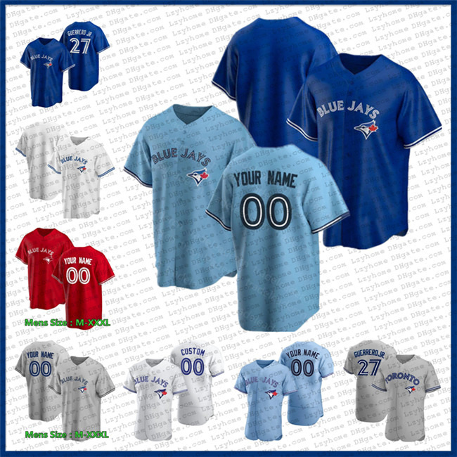 

Custom Toronto 27 Vladimir Guerrero Jr. Blue George Springer Jays Baseball Jerseys Bo Bichette Cavan Biggio Joe Carter Nate Pearson Roberto, My store(lzyhome)