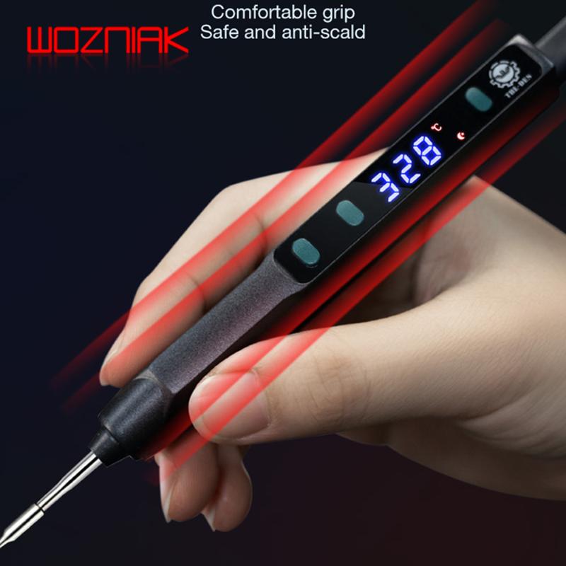 

Power Tool Sets 68TE/TF/TH Series Nano CNC Electric Soldering Iron USB Adjustable Anti-static Intelligent Heating Sleeping Constant Temperat