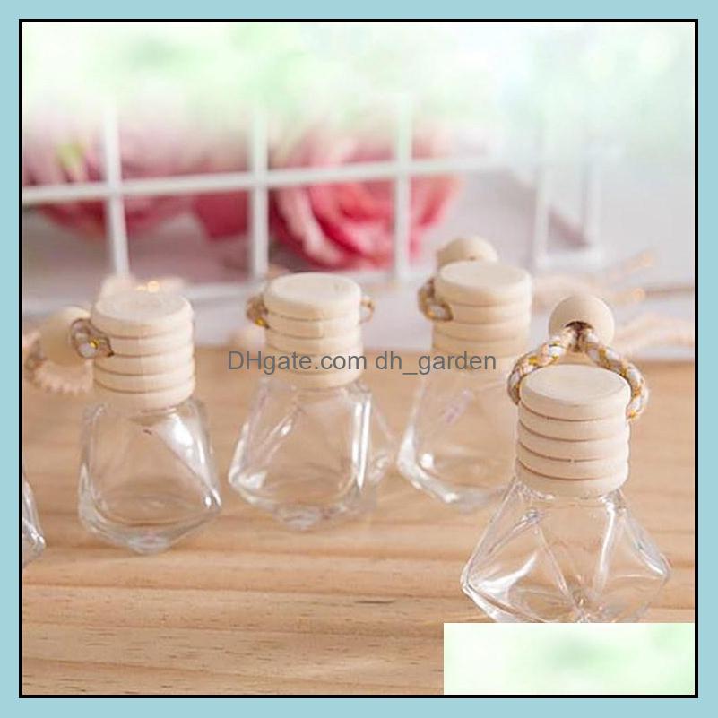 

Bottles & Jars Home Aents Décor Garden Car Per Bottle Pendant Rrnament Air Freshener Essential Oils Diffuser Fragrance Empty Glass T2I51849