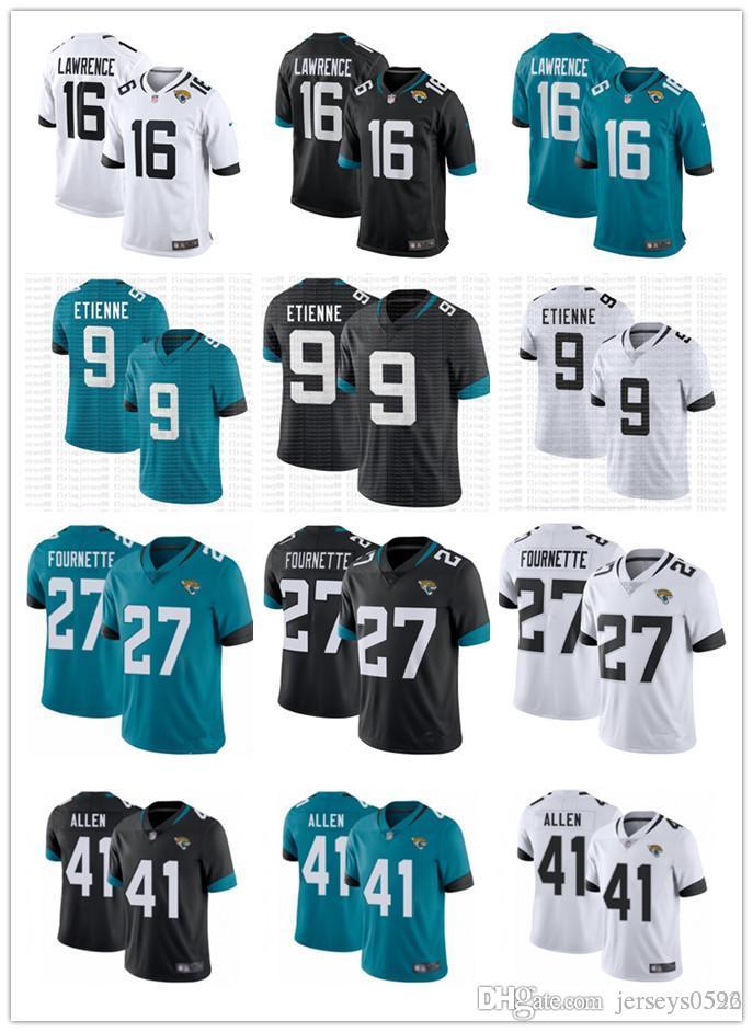 

Men Jacksonville Jaguars 15 Gardner Minshew 16 Trevor Lawrence 41 Josh Allen 27 Fournette 9 Travis Etienne Football Jerseys, Black;red