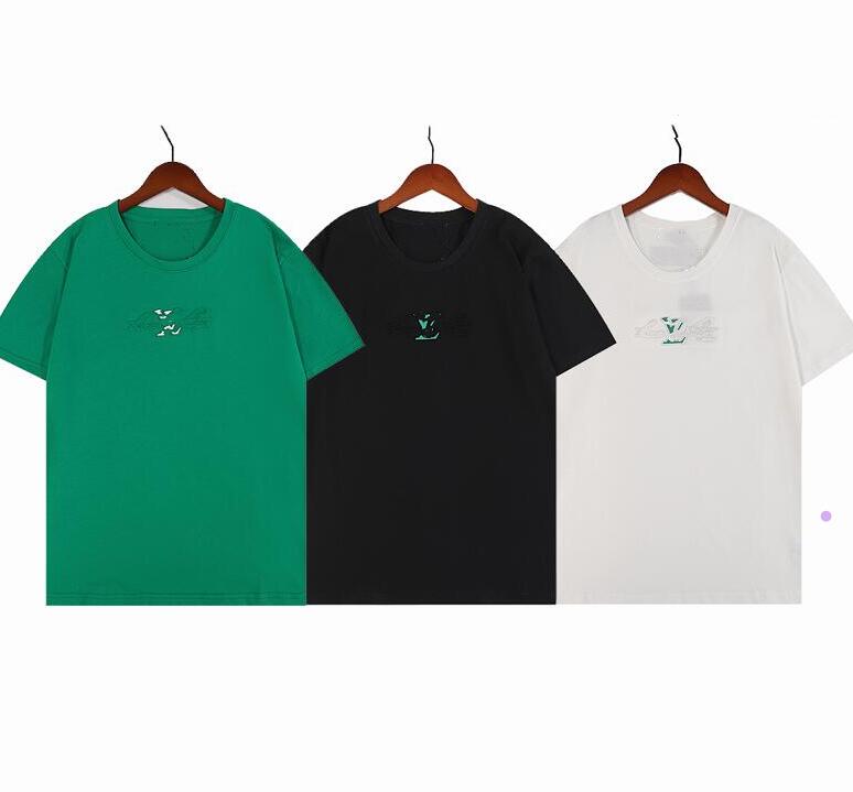 

22SS summer High Quality pure cotton Brand Women's Men's T-shirts Polos Short Sleeves casual T-shirt, White;black