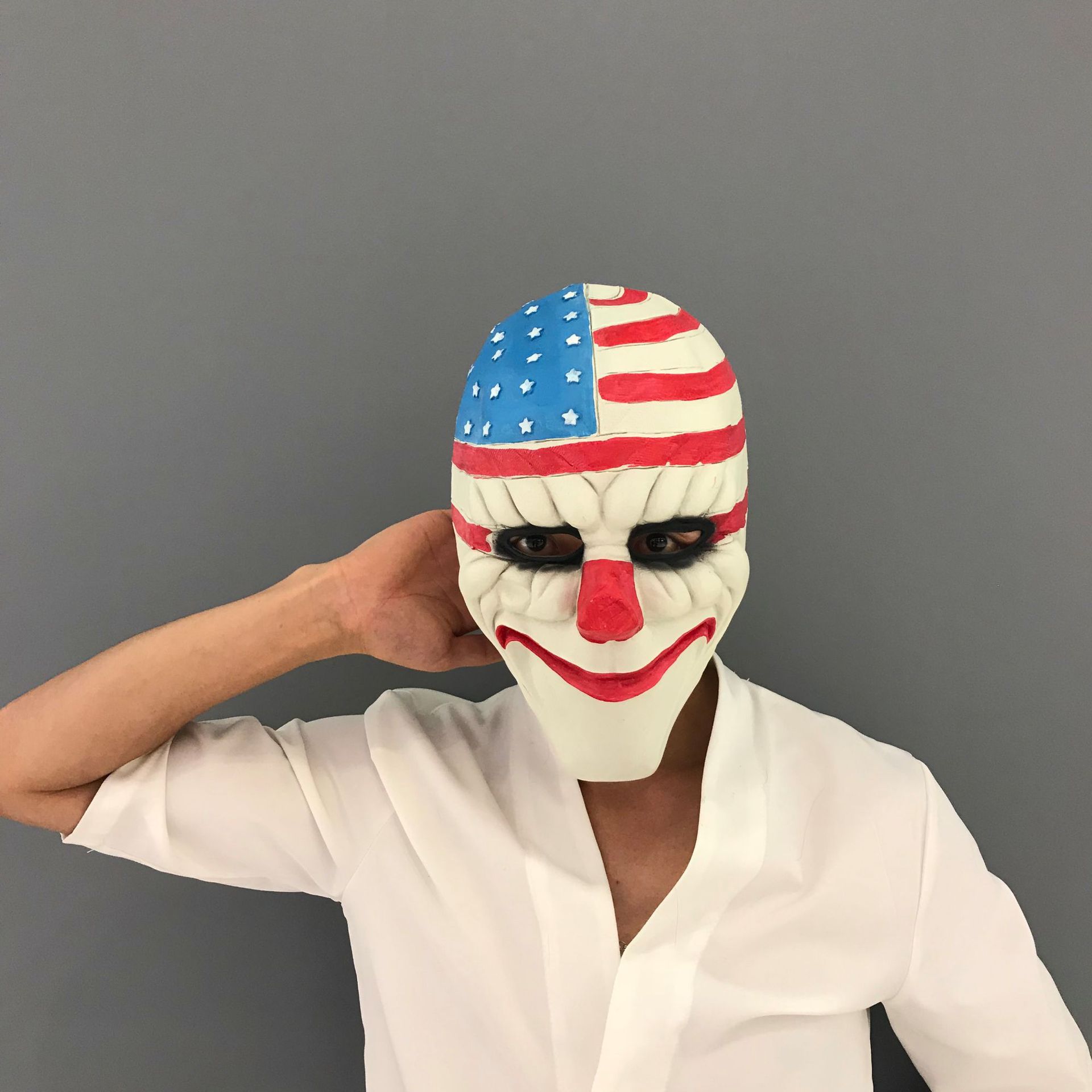 

Halloween Masquerade Party US Flag Clown Masks Scary Clowns Headgear Carnival Funny Horrible Mask Prop