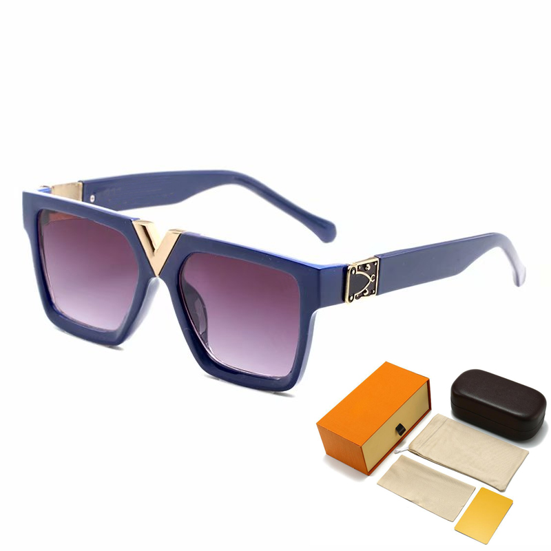 

MILLIONAIRE Sunglasses Oversize Square frame Vintage Sun Glasses For Women men Shiny Gold plated Top quality Design classic Eyewear UV400 2371 with boxes