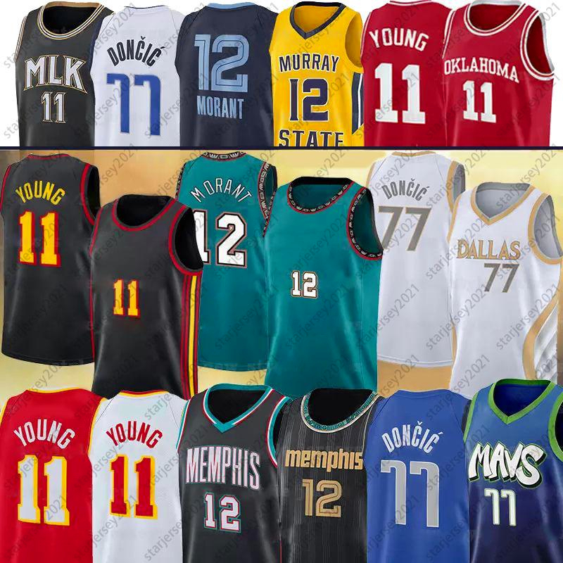 

11 Trae 77 Luka 12 Ja Young Morant Doncic n Basketball Jerseys Men Stitched NCAA college Jersey