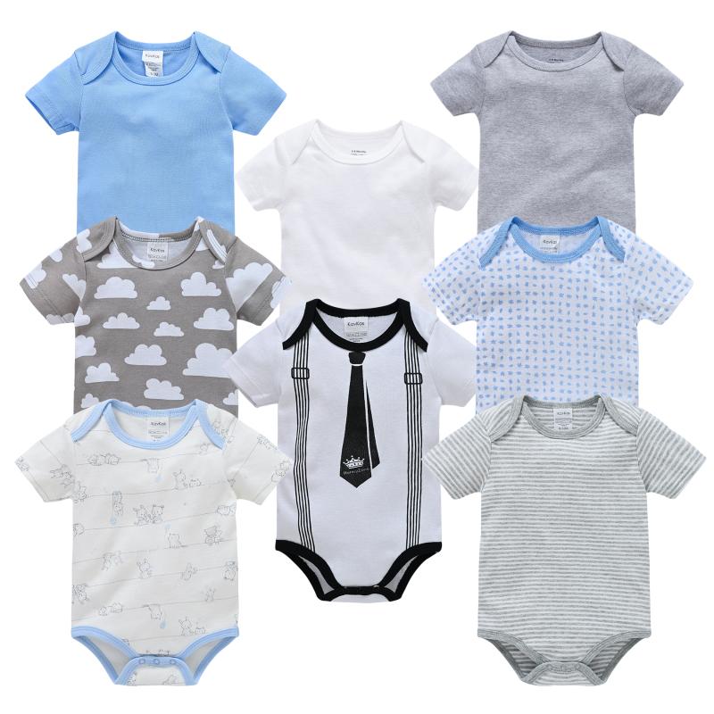 

Rompers Honeyzone 8Pcs Baby Boy Clothes Cute Cartoon Print Body Summer Short Sleeve Onesie Ropa Verano Lange Bebes, Hy2209