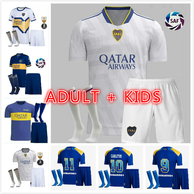 

adult kids 21 22 Boca Juniors third soccer jersey CARLITOS MARADONA TEVEZ DE ROSSI 2021 home away thailand football shirt MEN AND child UNIFORM, 20/21