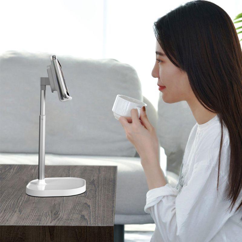 

Cell Phone Mounts & Holders Adjustable Stand Holder Portable Metal Desktop Mount Lazy Tablet Laptop Bracket For An-droid S