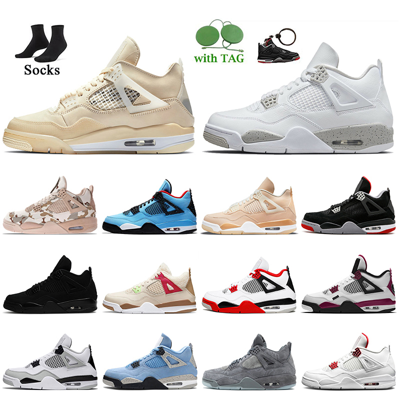 

Luxury Fashion Jumpman 4s Basketball Shoes 4 Sail White Oreo Women Mens Trainers Military Black Wild Things Infrared PSGs Bred Sneakers, D30 psgs 40-47