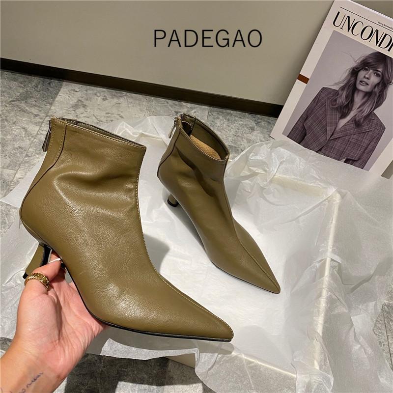 

Boots Women Shoes 2021 Vintage Casual Ankle For Elegant Soft, Black