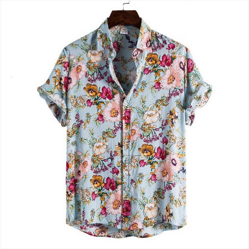 

summer fashion dot hawaiian beach men polo shirts short sleeve floral print tropical aloha holiday vacation clothing, White;black