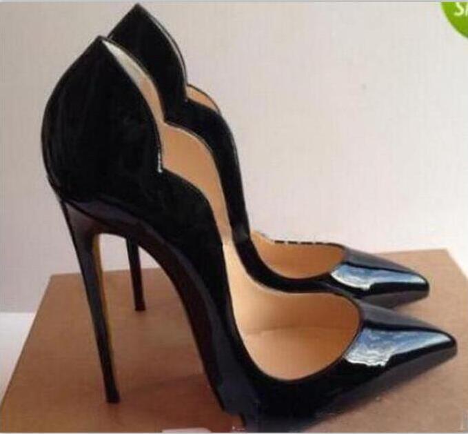 

Fashion Sexy Women Brand High Heels Red Bottom Platform Pumps Black Patent Leather Pointy Toe High Heels L tAC Size 5 14 LOUBOUTIN CHRISTIAN