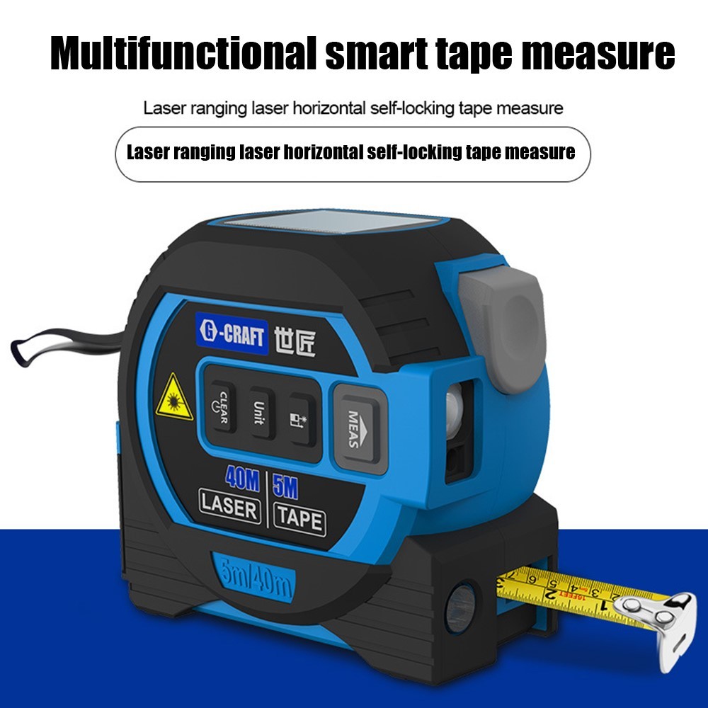 3 In 1 Tape Measure 40/60m Rangefinder LCD Digital Real-Time Infrared Measurement Electronic Steel Distance Meter Measuring Tool-image-689861345