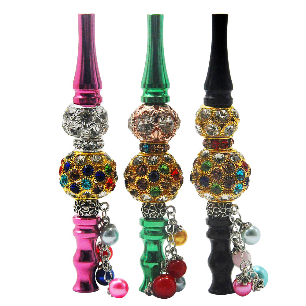 

Smoking Pipes Metal Pendant Figure Animal Round Bead Shaped Removable Circulating Filter Cigarette Holder Pipe Mixed color wholesale