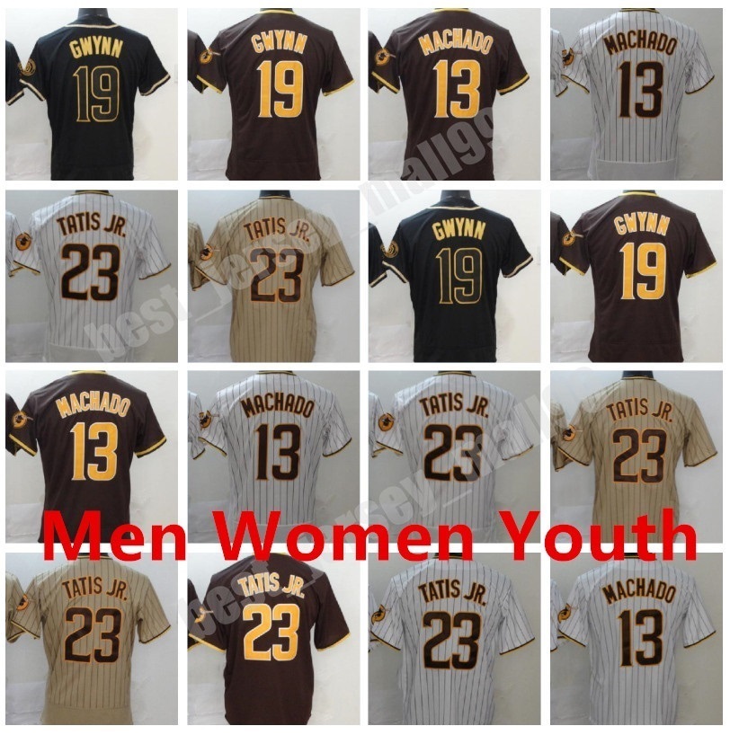 

Custom Men Women Youth 23 Fernando Tatis Jr. jersey 13 Manny Machado 19 Tony Gwynn 29 Dinelson Lamet 44 Joe Musgrove 24 Blake Snell Padres Baseball, Blue;black