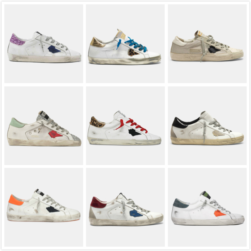 

Golden Super Star Sneakers Italy Deluxe Brand Women Shoe Sequin Classic Fashion White Do-old Dirty Goose Designer Baskets Man shoes, Black