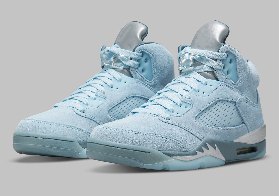 

2021 Release 5 Blue Bird Basketball Shoes Mens Graphite Metallic Silver Jumpman V Designer Sports Sneakers Size US7-13 With Shoebox