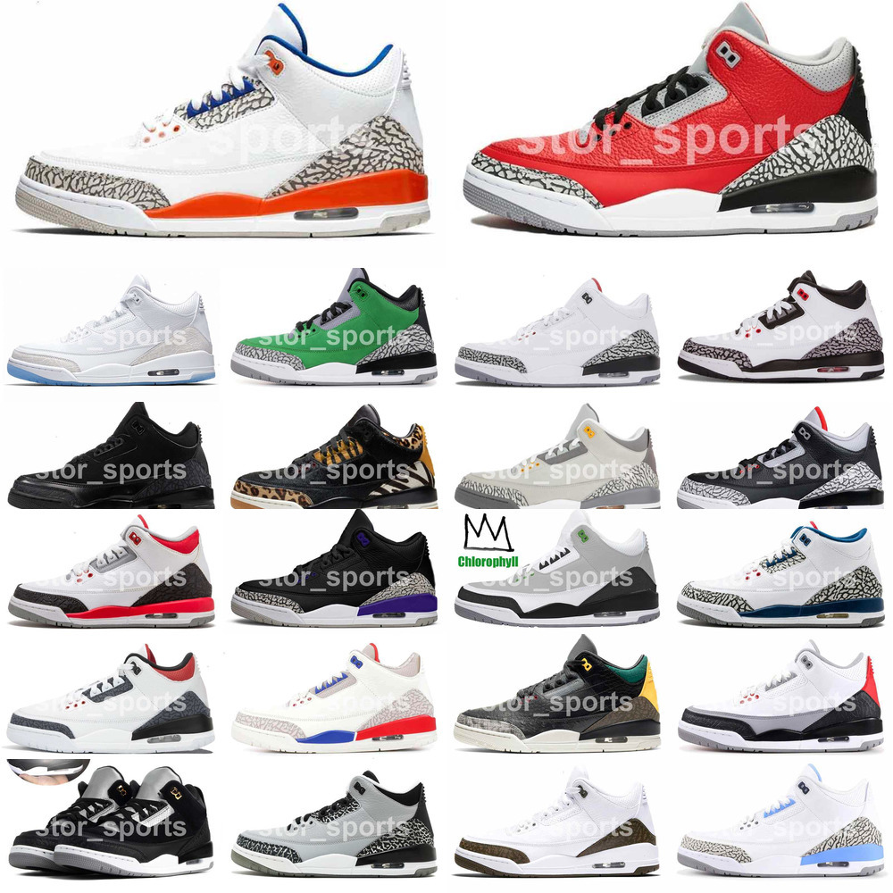 

3 3s cool grey mens basketball shoes unc trainers denim fire red animal pack knicks rivals sports sneakers size us7-13 7gtuepl86