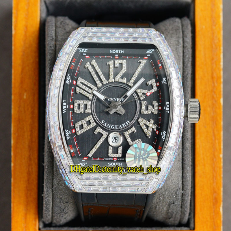 

eternity Jewelry Watches RRF V2 Upgrade version VANGUARD V 41 SC DT D AC TT Japan Miyota 8215 Automatic Iced Out Mens Watch Diamond number Dial T-diamonds Case Leather, Watch waterproof production cost