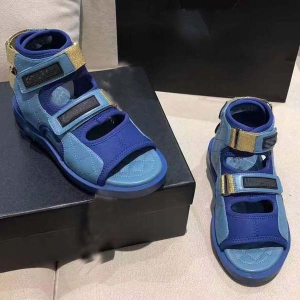 

Top Luxury Designer Women Beach Sandals Calf Leather Classic Quilted Fashion Platform shoe Size 35-41 With box, Pink