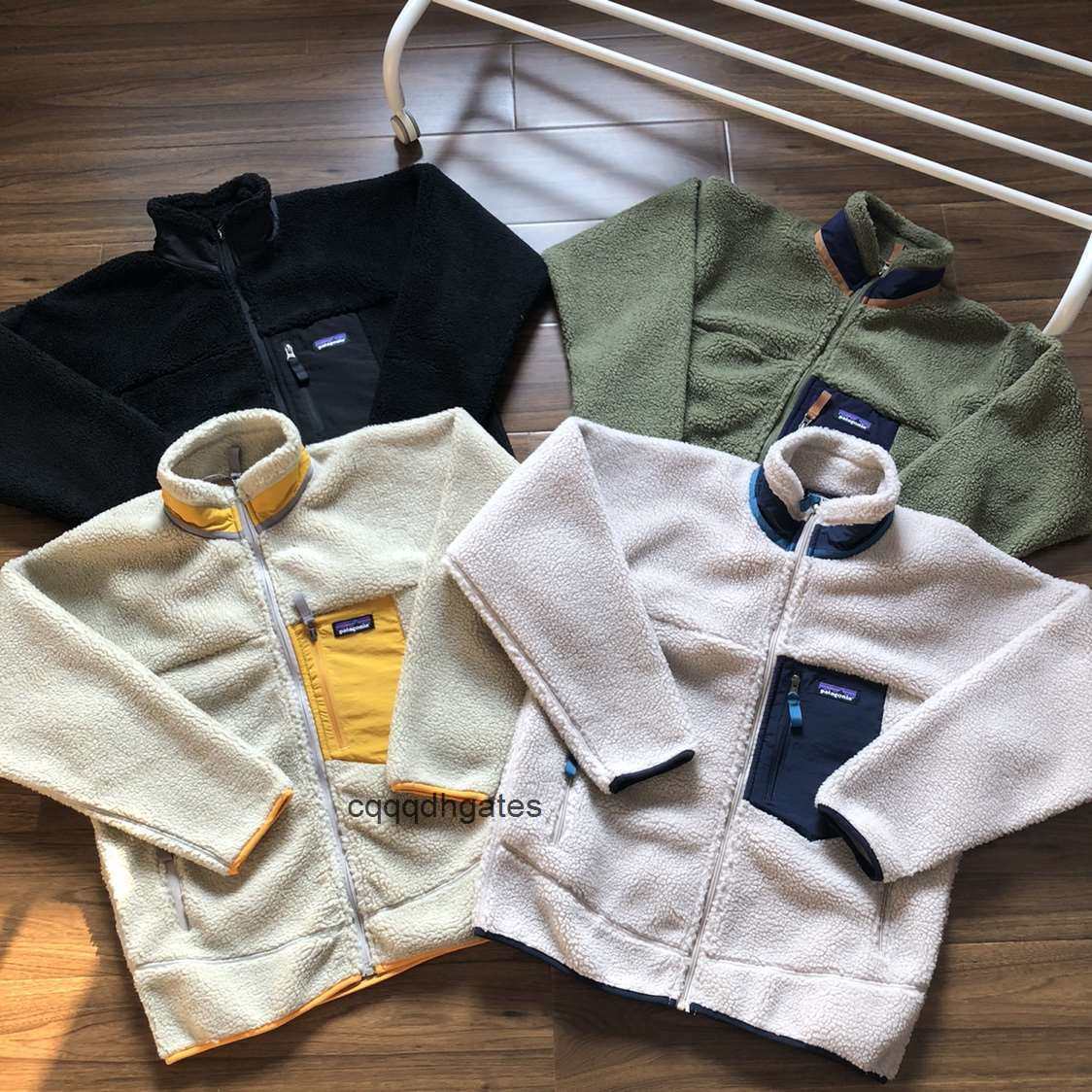

outdoor bata patagonias Spot PATA Bata classic retro-x fleece top warm coat men's and women's cashmere jacket fashion, Khaki yellow pouch cashmere coat