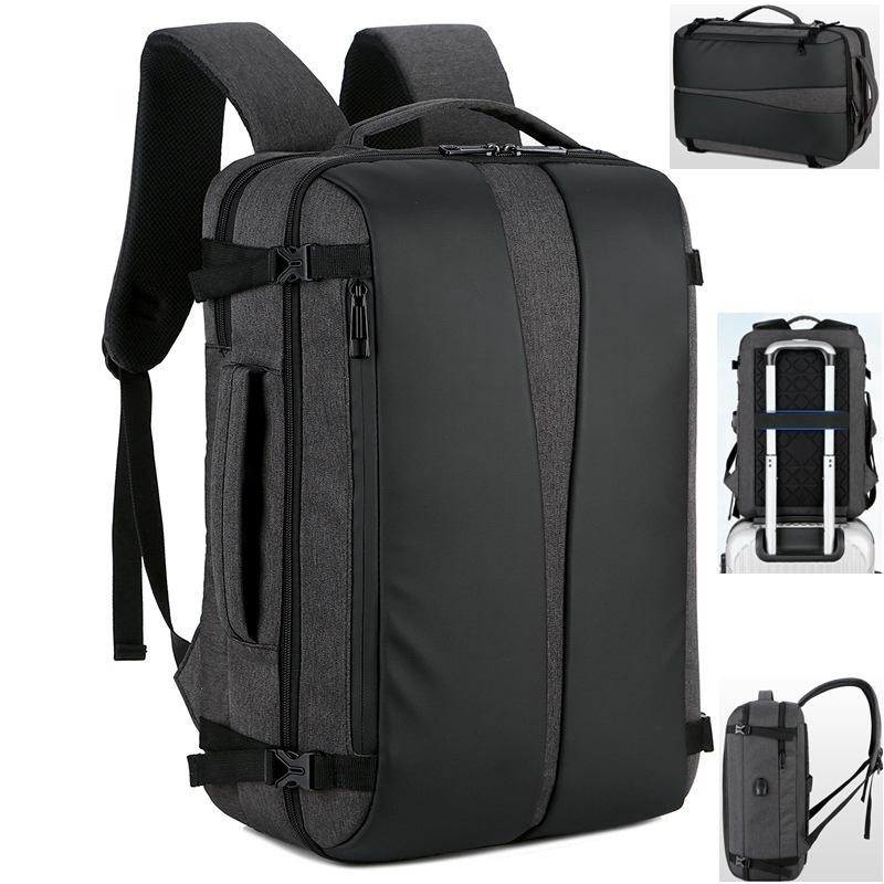 

Backpack Laptop Bag Men Travel Daypacks Schoolbag Male Leisure Backbag Mochila Sleeve Notebook USB Computer Cover, Black