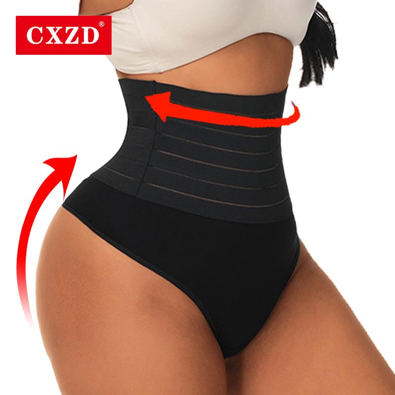 

Women's Shapers CXZD Thong Shaper Panty For Women High Waist Tummy Control Breathable Body BuLifter Seamless Elastic Underwear, Type 2-black-thong