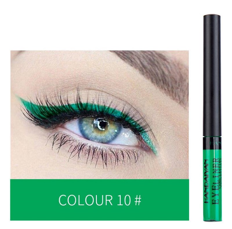 

Winged Neon Eyeliner Liquid Fluorescent Luminous Colorful Seal Stamp Eye liner Pen Waterproof Long Lasting Green Makeup Pencil
