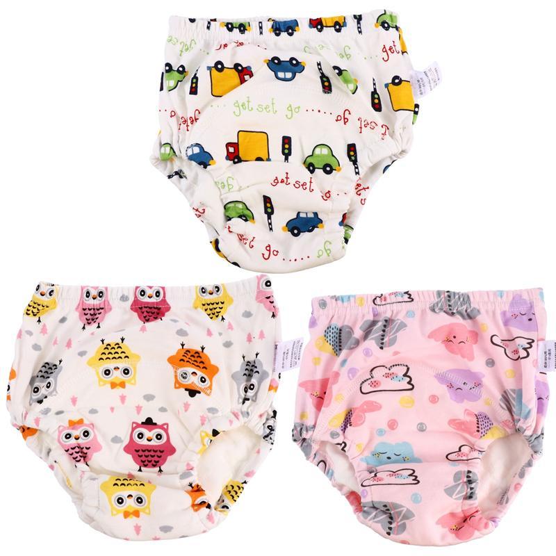 

Cloth Diapers 3pcs Baby Training Adjustable Underwear Pant Diaper Cover Reusable Washable Nappies Infant Panties