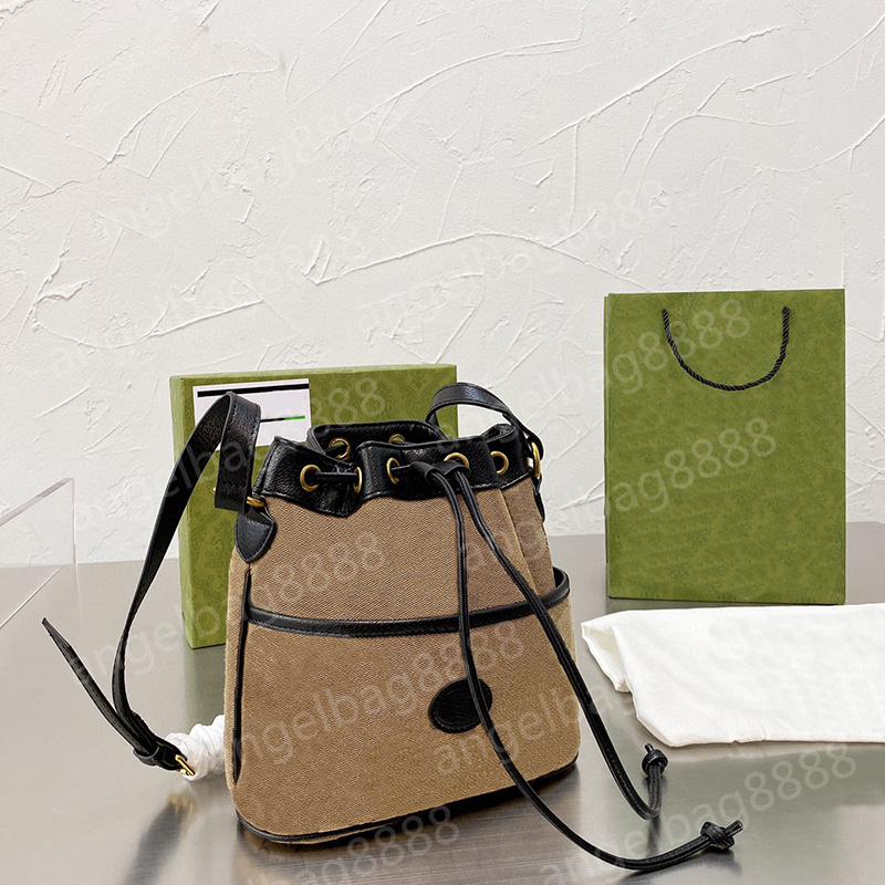 

Luxury Designer Brand Fashion Shoulder Bucket Bags Handbags High Quality Women All-match letter Classic Drawstring bag 2021 crossbody totes temperament artwork, No bags