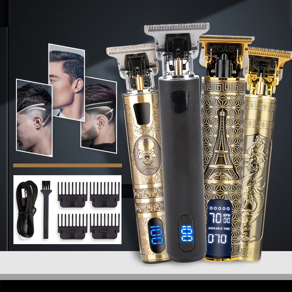 

USB Rechargeable Hair Clippers For Men Buddha Cordless Barber Professional Electric Haircut Machine Shaver Beard Hair Trimmer