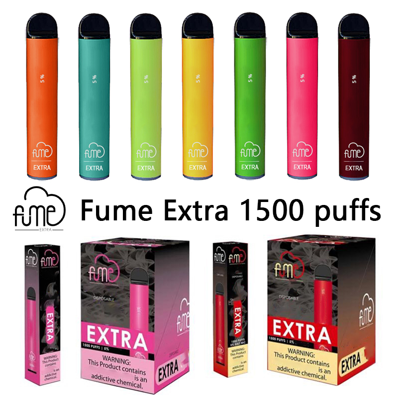 

Fume Extra Disposable Vape Pen E Cigarette 1500puffs pre-filled 5ml Cartridge Pods 850mah Battery Portable Vaporizer device