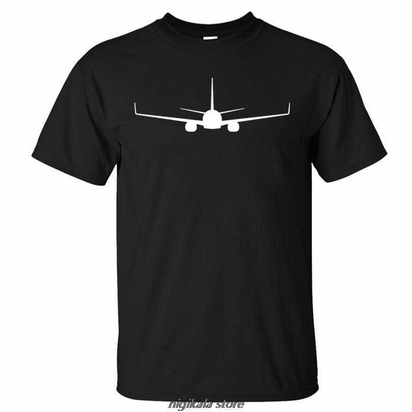 

High quality aircraft High quality BOEING 737 PRINT summer new man t shirt new men t-shirt clothes K259xs 4xl5xl X0621, Black