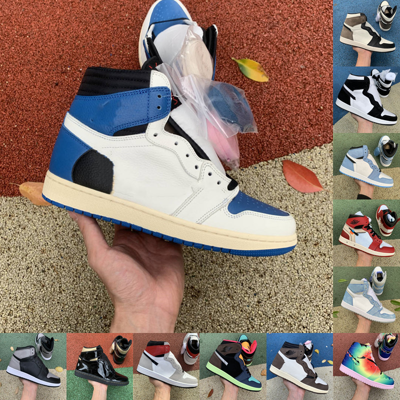 

High Jumpman 1 1s basketball shoes OG Hyper Royal Silver Toe University Blue travis scotts UNC Dark Mocha Twist men women running sneakers