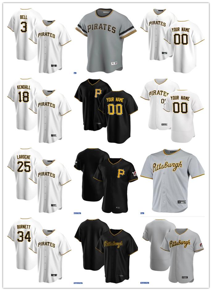 

Men Women Youth Pittsburgh Pirates 3 Jay Bell 34 A.J. Burnett 18 Jason Kendall 25 Adam LaRoche Custom Baseball Jersey Blank blac, Blue;black