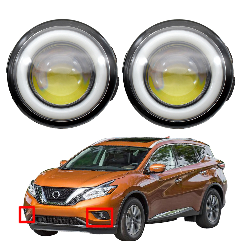 

for Nissan Murano Z51 2007-2014 fog light headlight high quality pair LED Lens Lamp Styling Angel Eye