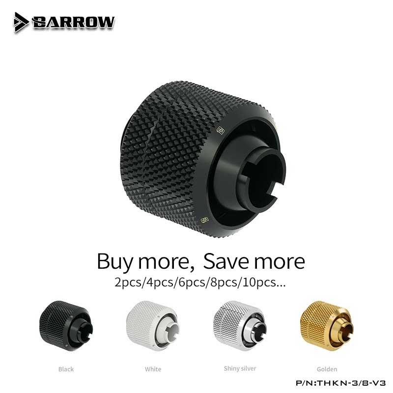 

Barrow THKN-3/8-V3,3/8"ID*5/8"OD 10x16mm Soft Tube Fitting,G1/4 Fiftings For Water Cooler PC Pipe Fans & Coolings