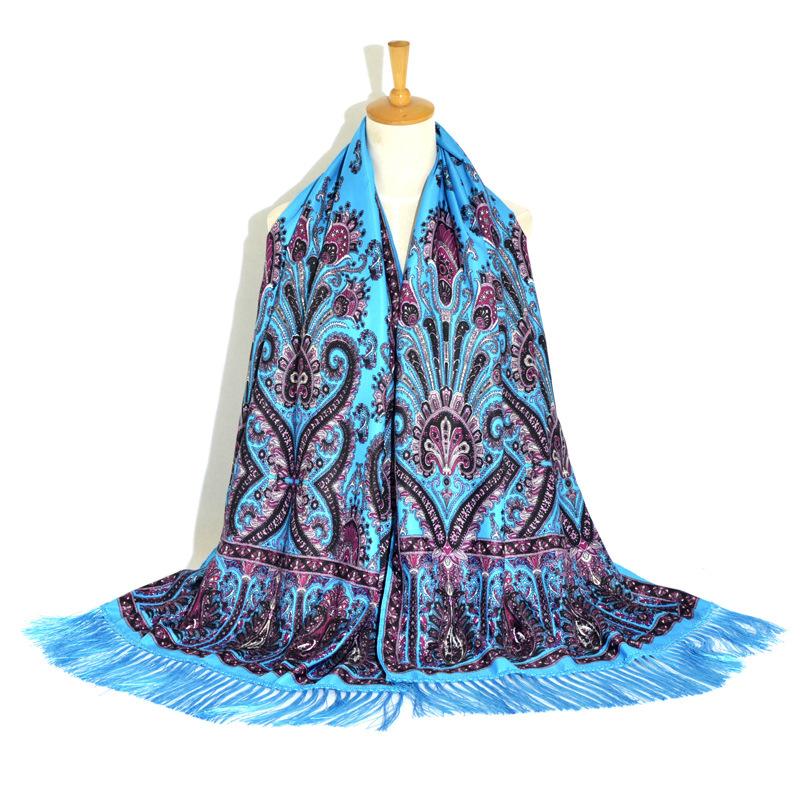 

Scarves Vintage Ethnic Cashew Printed Tassel Scarf Women's Russian