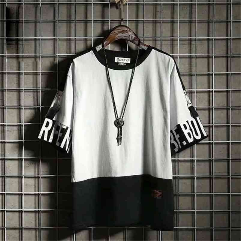 

3XL Short Sleeve T Shirt Men Hip Hop Mens Plus Size Tshirt O-neck Summer Tee Running Causal Fashion Loose Knitted Tshirts 210706, 21