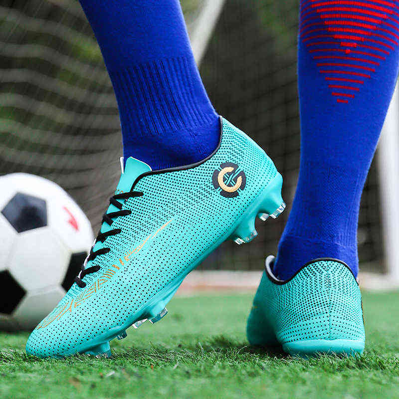 

Soccer Shoes Large Size Long Spikes Outdoor Training Football Boots Sneakers Ultralight Non-Slip Sport Turf Cleats Unisex 1115