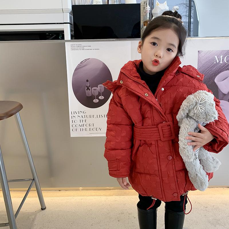 

Down Coat 2022 Girls' Cotton Parkas Winter Baby Clothes Children's Thickened Padded Jacket Toddler Plus Velvet Warm Jackets 2-8Y, Blue;gray